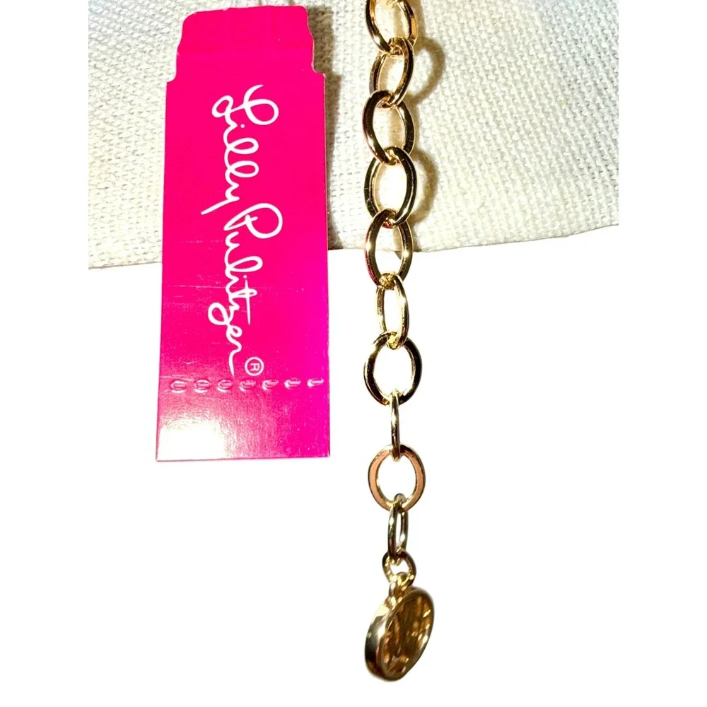 NWT Lilly Pulitzer Tassel Bib Necklace Blue Green Gold Statement Jewelry